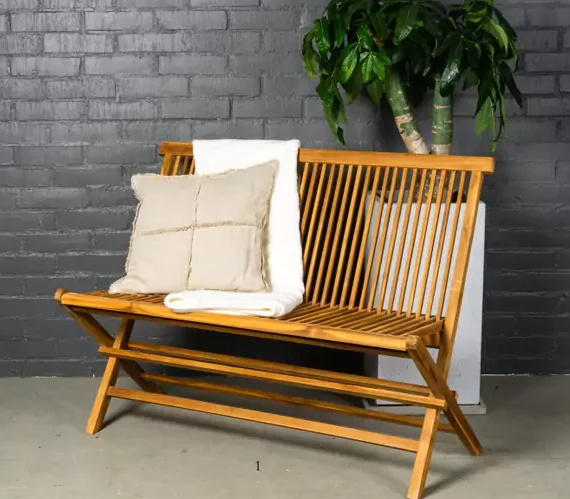 801273 Vindö/Teak soffa L120 H70cm